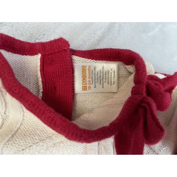 Gymboree 18-24 Months Girls Cream & Red Knit Dress - Picture 5 of 5